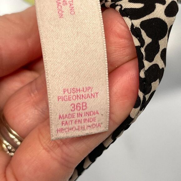 Victoria's Secret Leopard Neon Print Strappy Back Push Up Back - Picture 7 of 8